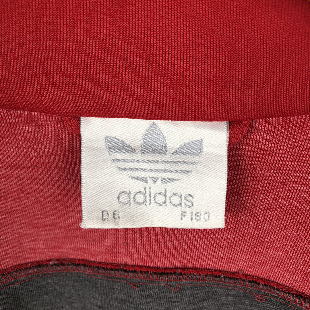 Vintage 80'S adidas track jacket, men's XL size unclear red type Vintage Second Hand