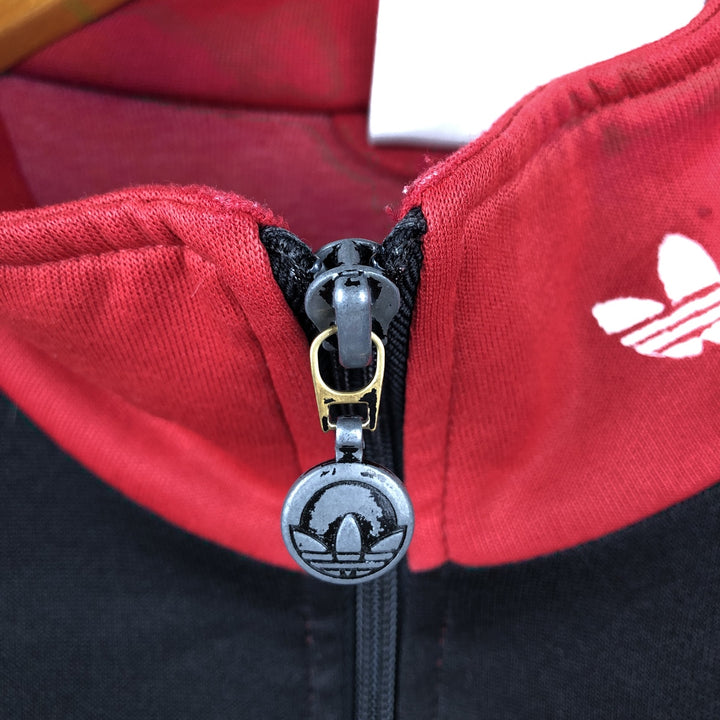 Vintage 80'S adidas track jacket, men's XL size unclear red type Vintage Second Hand