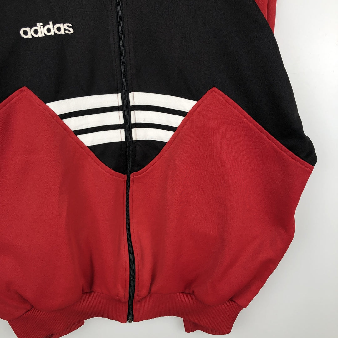 Vintage 80'S adidas track jacket, men's XL size unclear red type Vintage Second Hand