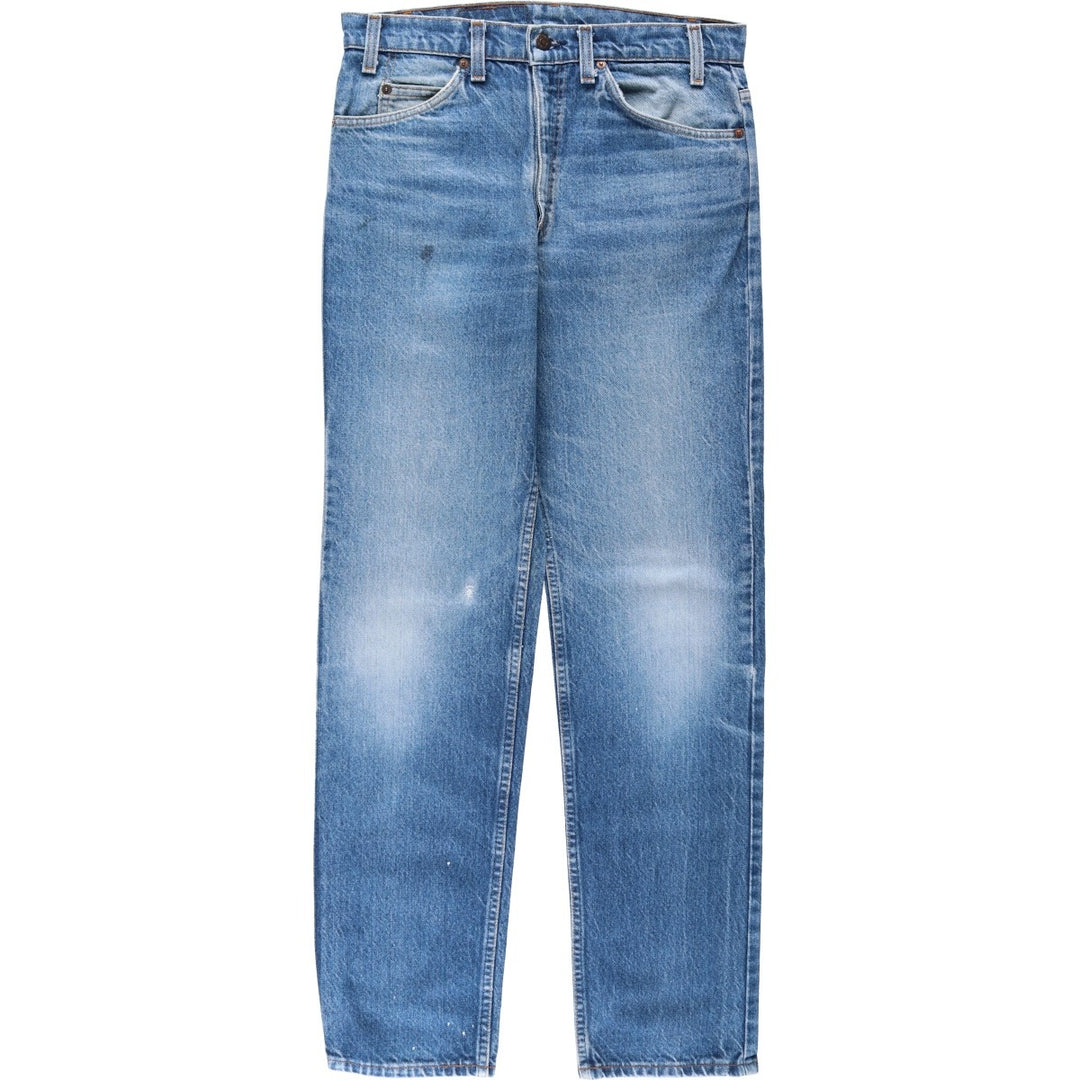 1980'S Levi's 40509-0215 Tapered Denim Pants, Made in USA, Men's W32 (approx.), Vintage Orange Tab cotton blue type Vintage Second Hand