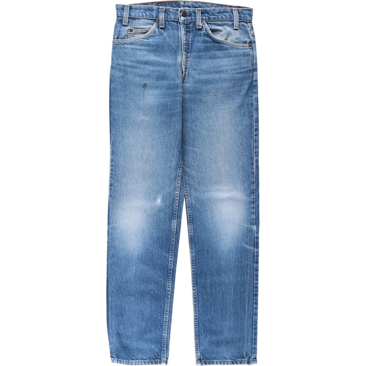 1980'S Levi's 40509-0215 Tapered Denim Pants, Made in USA, Men's W32 (approx.), Vintage Orange Tab cotton blue type Vintage Second Hand