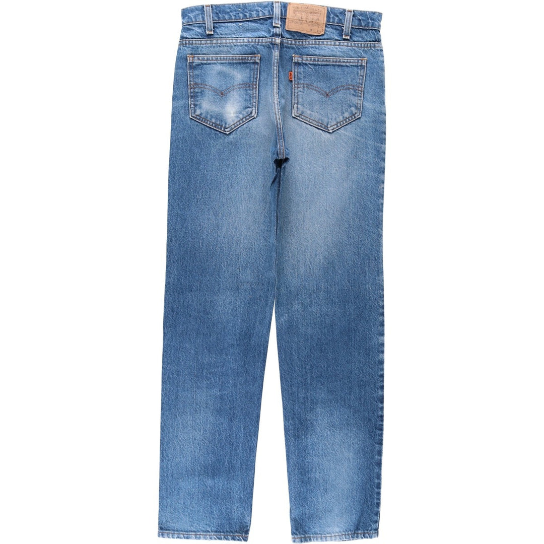 1980'S Levi's 40509-0215 Tapered Denim Pants, Made in USA, Men's W32 (approx.), Vintage Orange Tab cotton blue type Vintage Second Hand