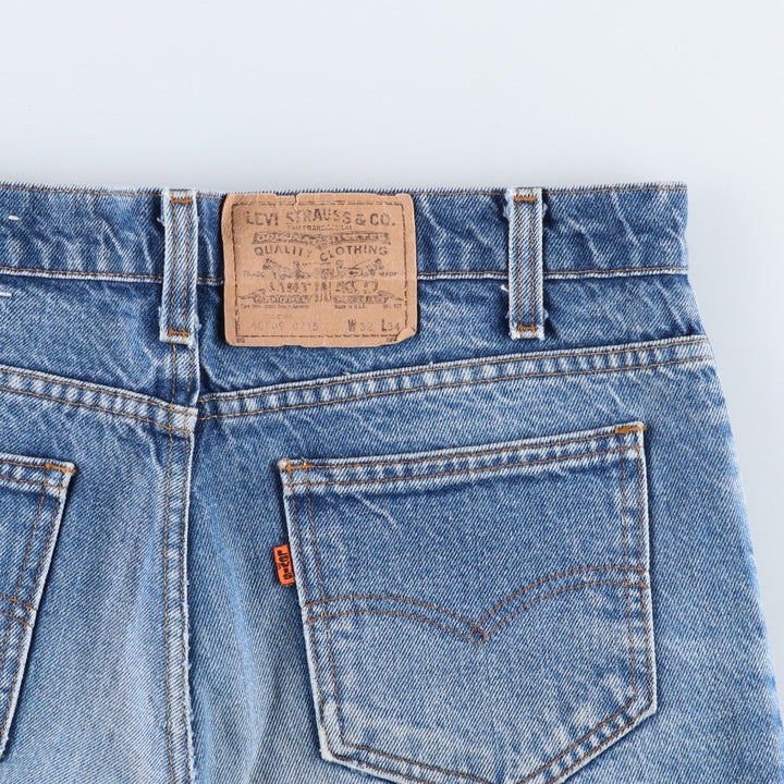 1980'S Levi's 40509-0215 Tapered Denim Pants, Made in USA, Men's W32 (approx.), Vintage Orange Tab cotton blue type Vintage Second Hand