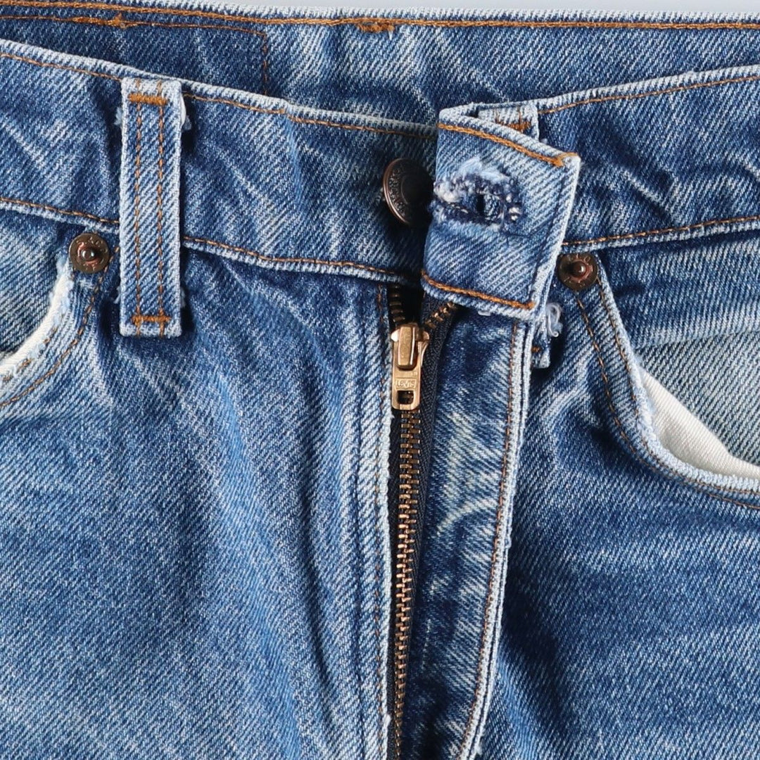 1980'S Levi's 40509-0215 Tapered Denim Pants, Made in USA, Men's W32 (approx.), Vintage Orange Tab cotton blue type Vintage Second Hand