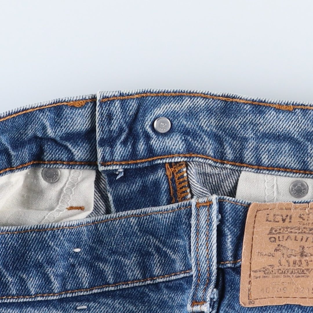 1980'S Levi's 40509-0215 Tapered Denim Pants, Made in USA, Men's W32 (approx.), Vintage Orange Tab cotton blue type Vintage Second Hand