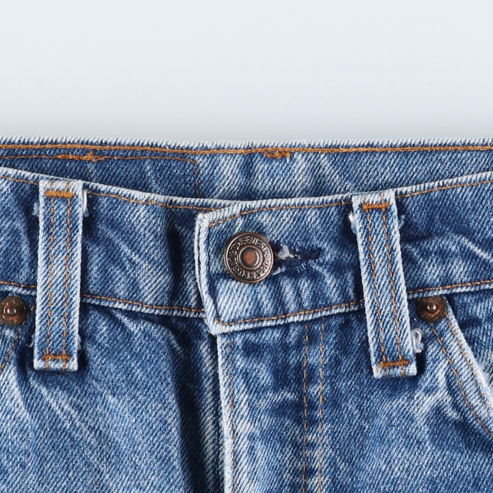 1980'S Levi's 40509-0215 Tapered Denim Pants, Made in USA, Men's W32 (approx.), Vintage Orange Tab cotton blue type Vintage Second Hand