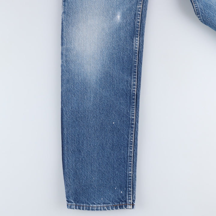 1980'S Levi's 40509-0215 Tapered Denim Pants, Made in USA, Men's W32 (approx.), Vintage Orange Tab cotton blue type Vintage Second Hand