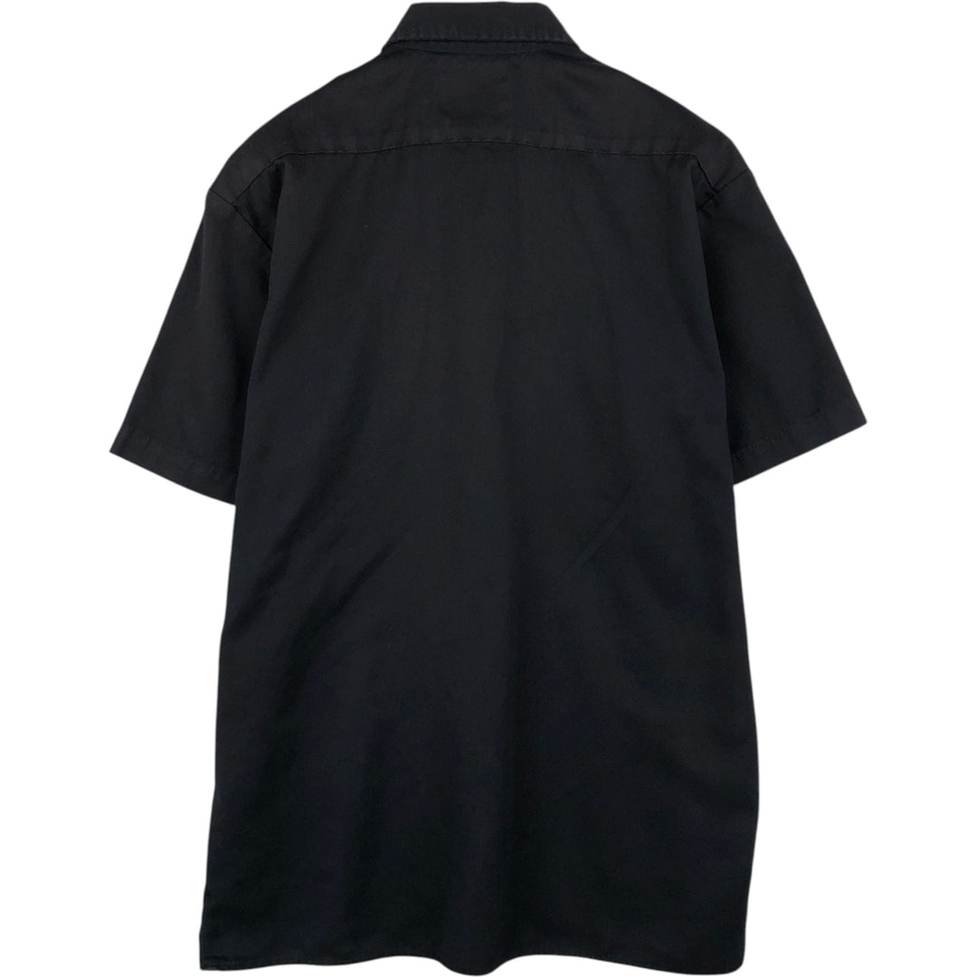 Dickies Short Sleeve Work Shirt Box Shirt Men's M Size polyester black type Vintage Second Hand