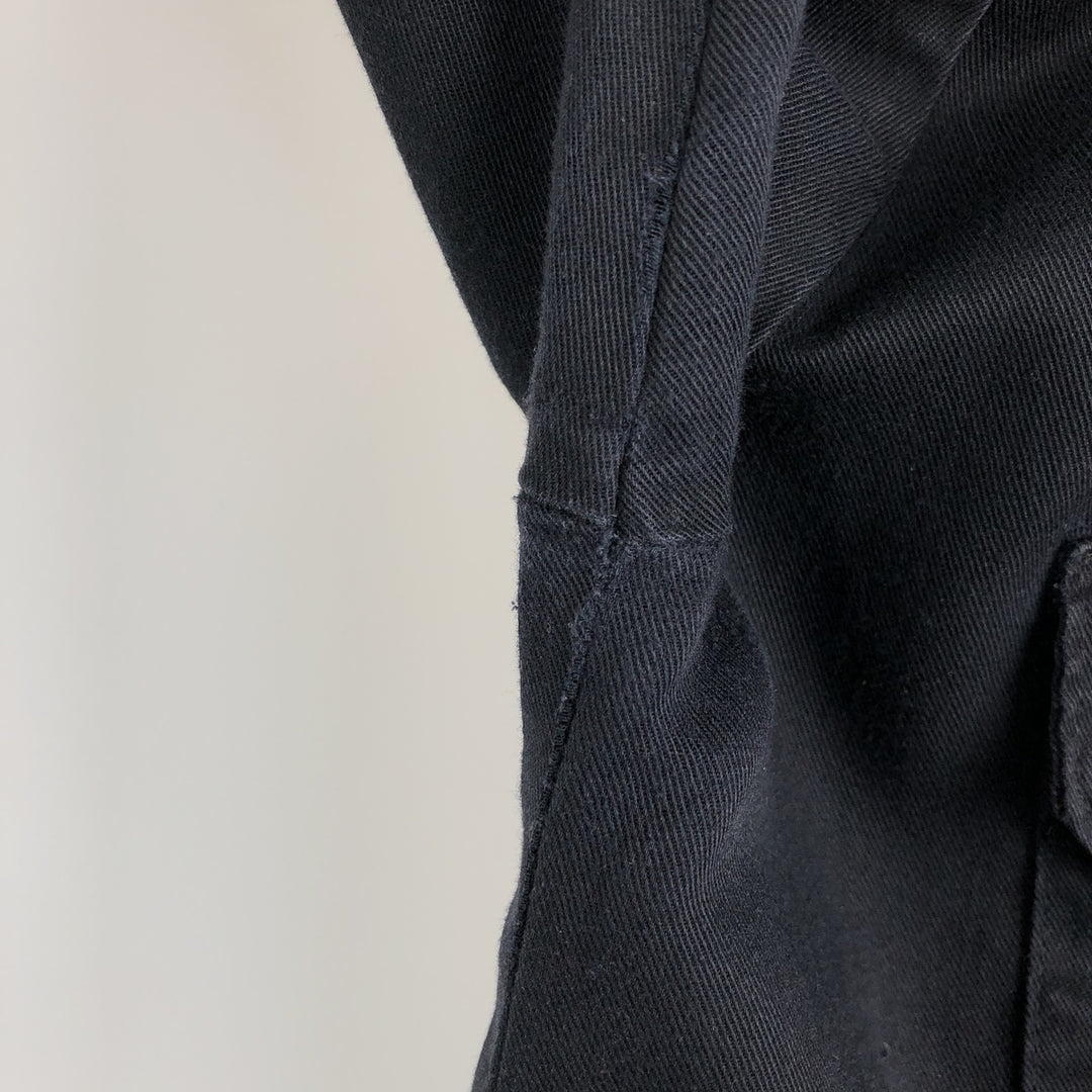 Dickies Short Sleeve Work Shirt Box Shirt Men's M Size polyester black type Vintage Second Hand