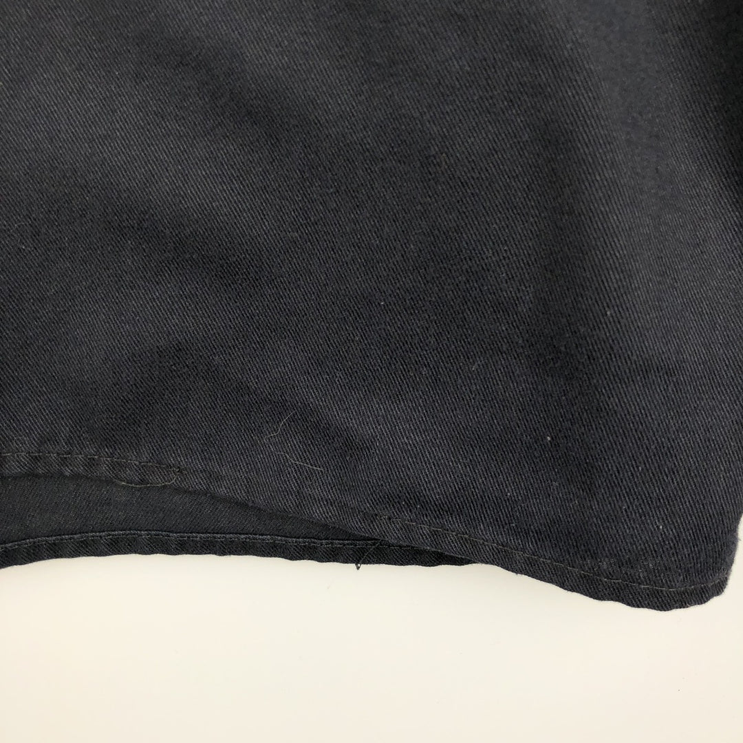 Dickies Short Sleeve Work Shirt Box Shirt Men's M Size polyester black type Vintage Second Hand