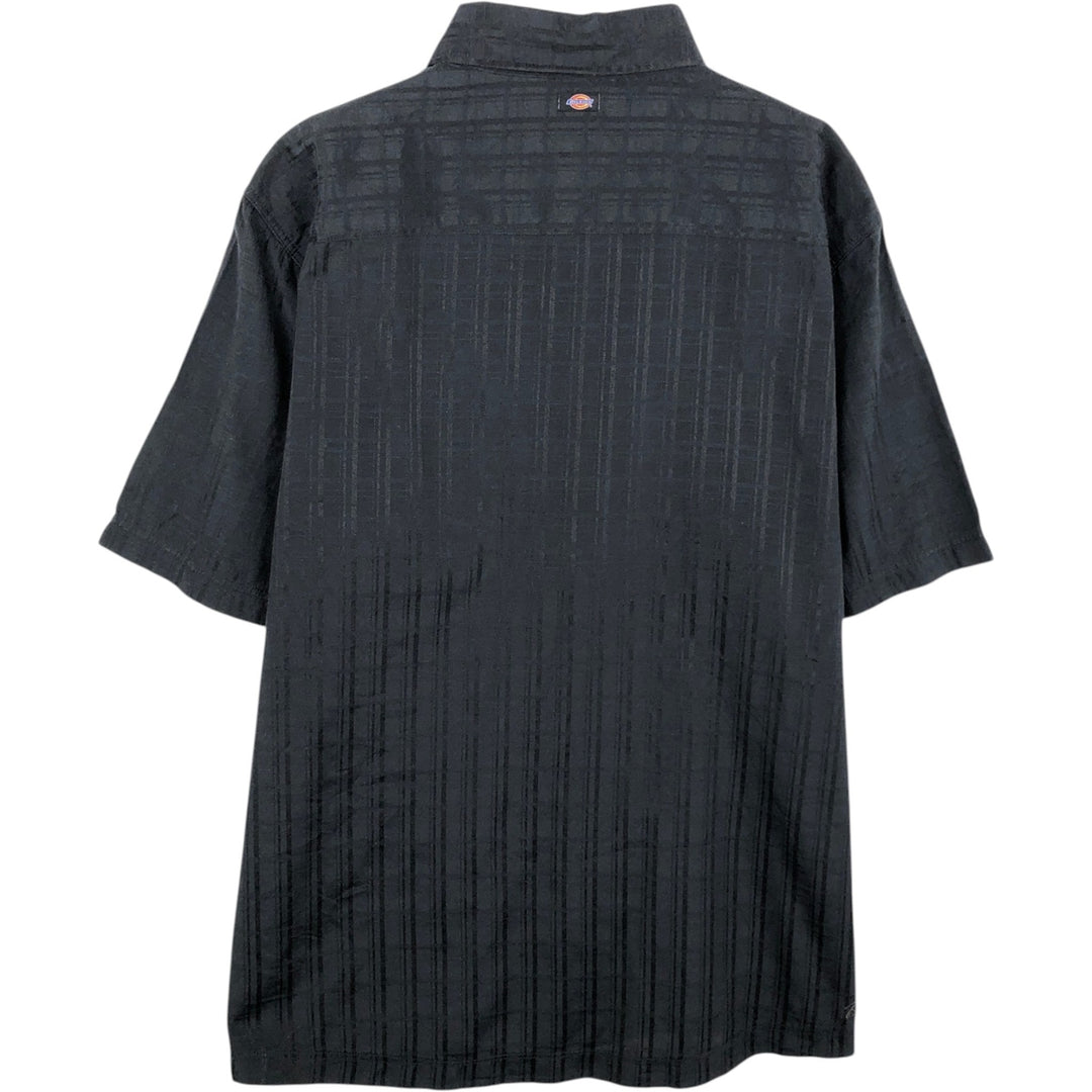 Dickies Short Sleeve Work Shirt Box Shirt Men's L Size cotton black type Vintage Second Hand