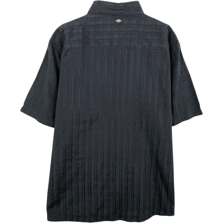 Dickies Short Sleeve Work Shirt Box Shirt Men's L Size cotton black type Vintage Second Hand