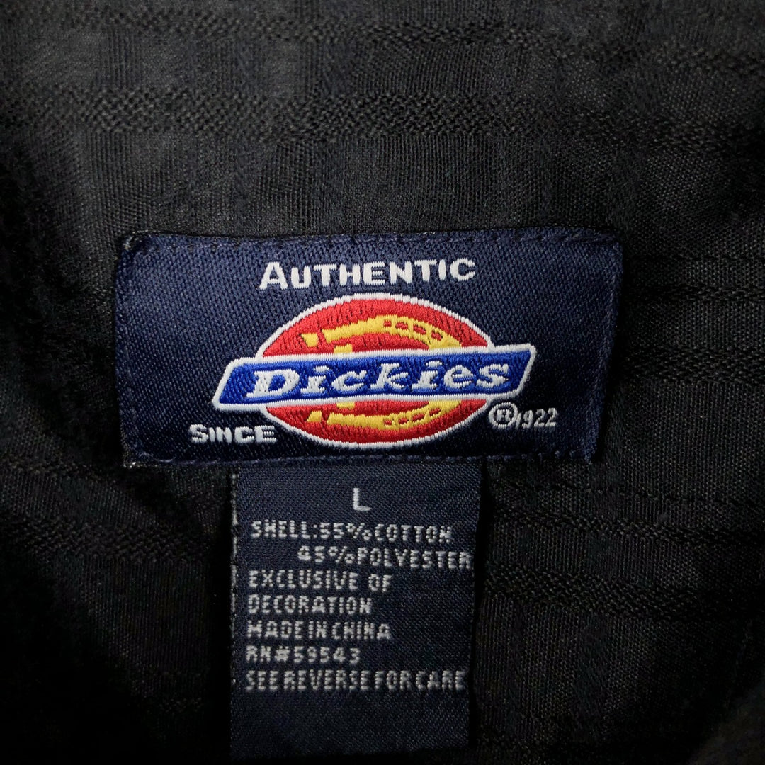 Dickies Short Sleeve Work Shirt Box Shirt Men's L Size cotton black type Vintage Second Hand