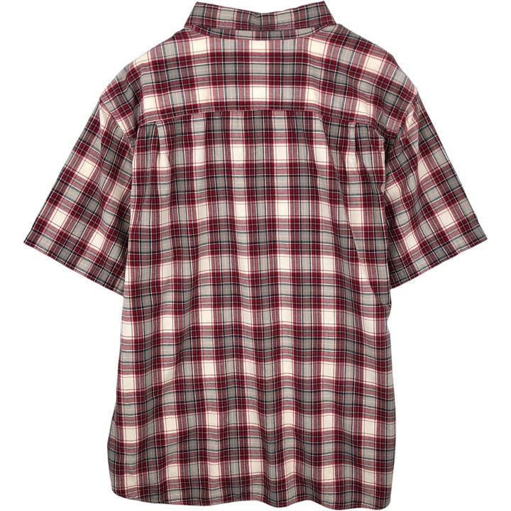 Carhartt Relaxed Fit Short-Sleeve Button-Down Check Shirt, Men's Size XXL (approx.) cotton red type Vintage Second Hand