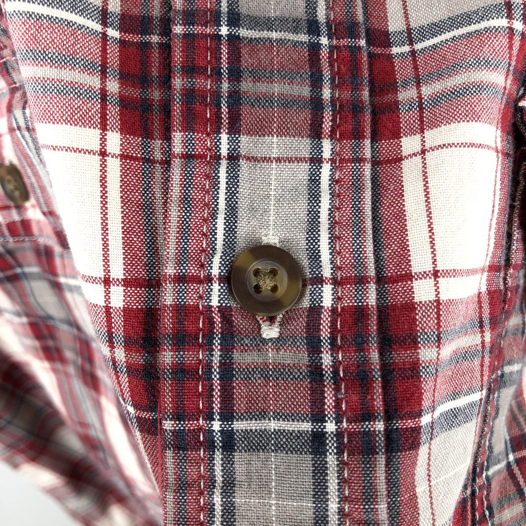Carhartt Relaxed Fit Short-Sleeve Button-Down Check Shirt, Men's Size XXL (approx.) cotton red type Vintage Second Hand