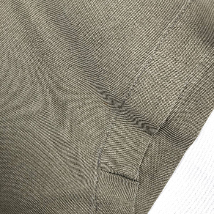 BRANDINI Two-Tone Short-Sleeve Open-Collar Silk Shirt, Boxy Fit, Men's Size M silk green type Vintage Second Hand