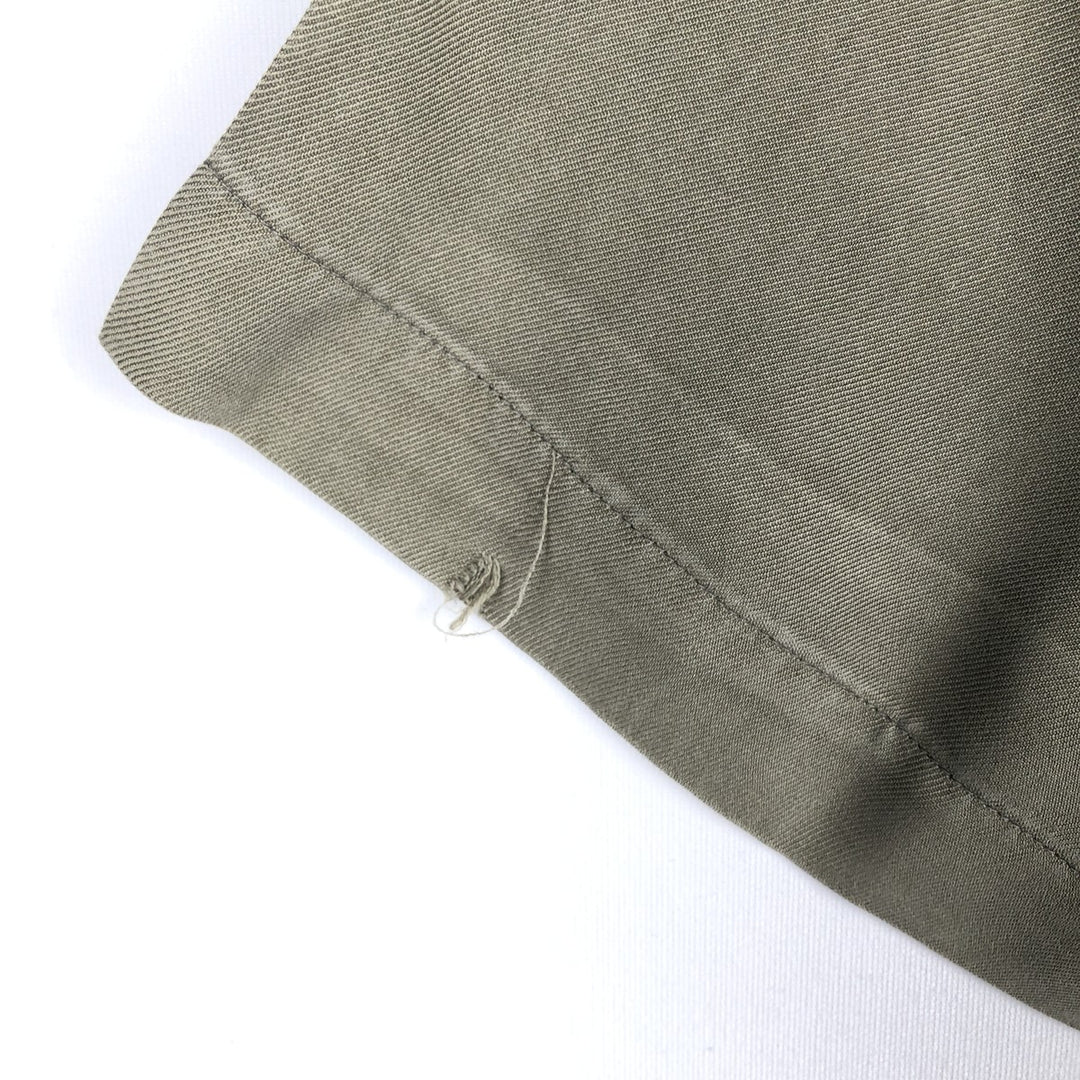 BRANDINI Two-Tone Short-Sleeve Open-Collar Silk Shirt, Boxy Fit, Men's Size M silk green type Vintage Second Hand