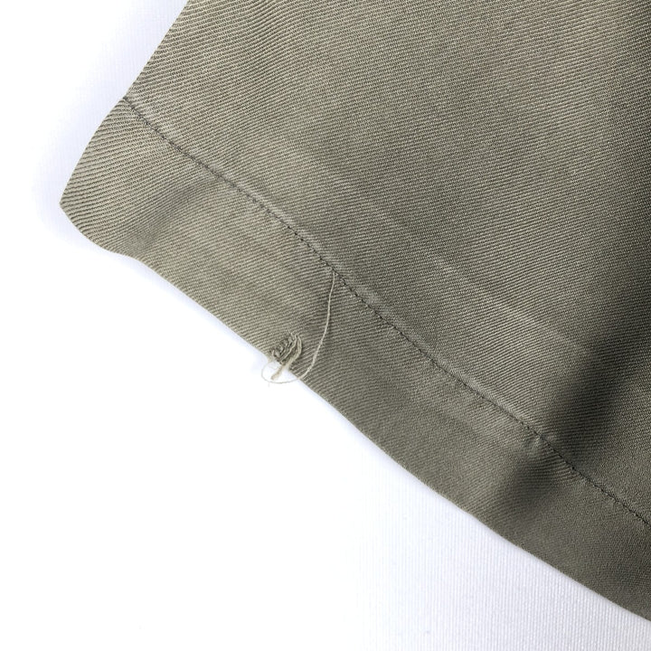 BRANDINI Two-Tone Short-Sleeve Open-Collar Silk Shirt, Boxy Fit, Men's Size M silk green type Vintage Second Hand