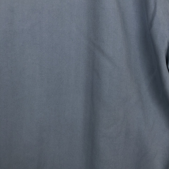 PRONTO UOMO Two-tone Short-Sleeve Open-Collar Silk Shirt, Boxy Fit, Men's Size L (approx.) silk Blue type light blue Vintage Second Hand