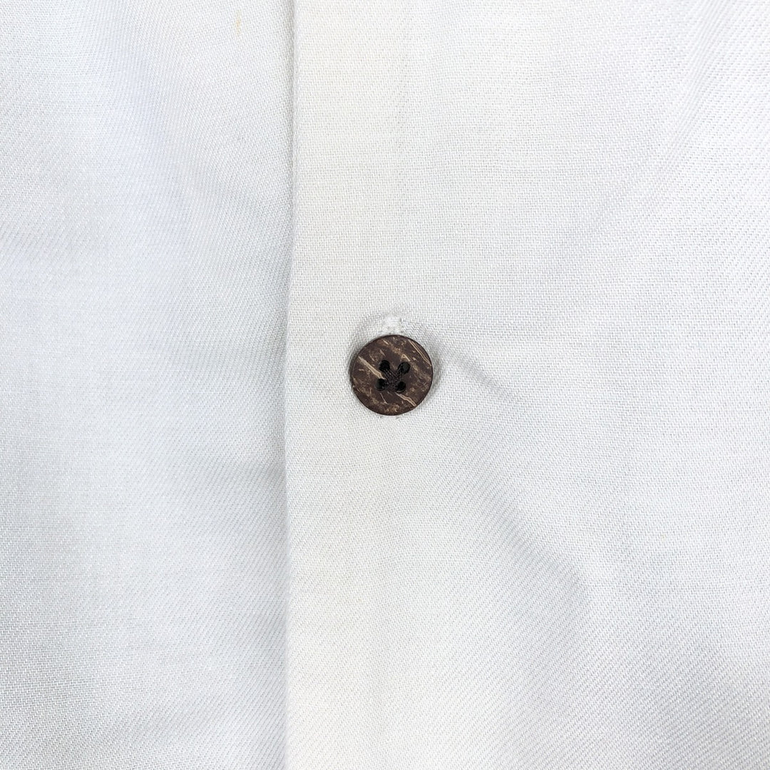 Vintage Silk Two-Tone Short Sleeve Open Collar Silk Shirt, Men's Size L silk blue type Vintage Second Hand