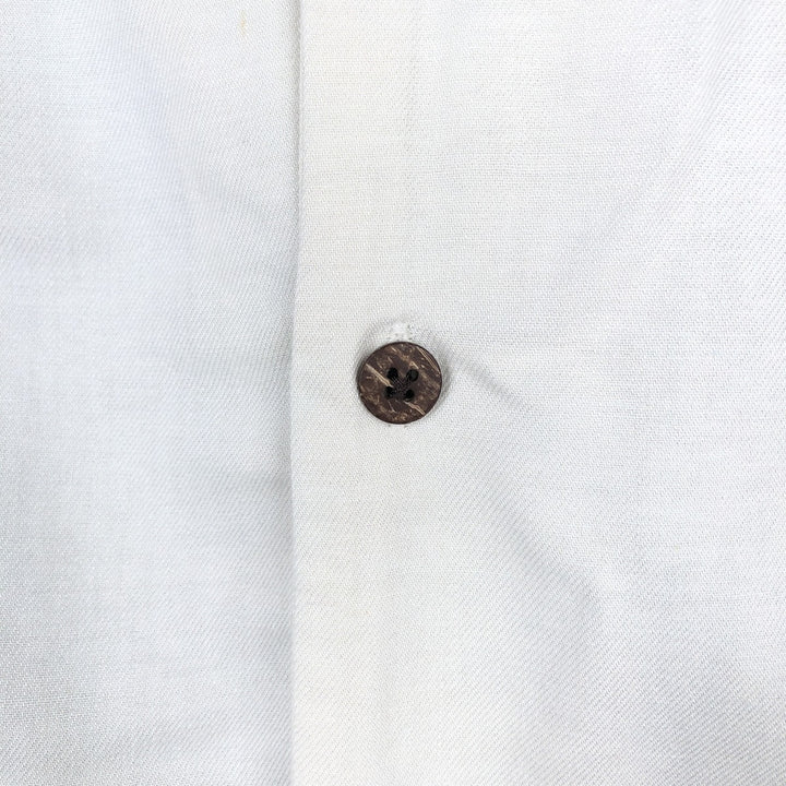 Vintage Silk Two-Tone Short Sleeve Open Collar Silk Shirt, Men's Size L silk blue type Vintage Second Hand