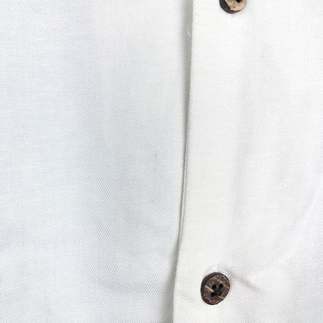 Vintage Silk Two-Tone Short Sleeve Open Collar Silk Shirt, Men's Size L silk blue type Vintage Second Hand