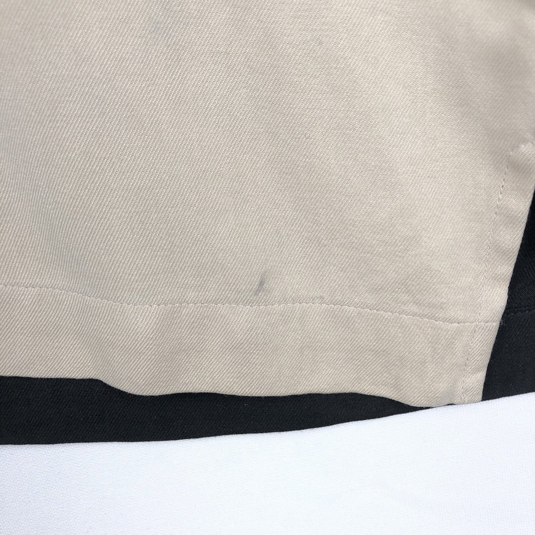 Club Cabana Diamond Pattern Two-Tone Short-Sleeve Open Collar Silk Shirt, Boxy Shirt, Men's Size L (approx.) silk black type Vintage Second Hand