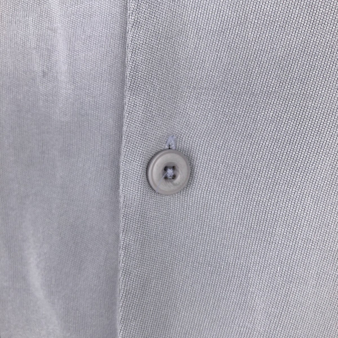 Toscano Two-Tone Short-Sleeve Open-Collar Silk Shirt, Boxy Fit, Men's Size XL (approx.) silk gray type Vintage Second Hand