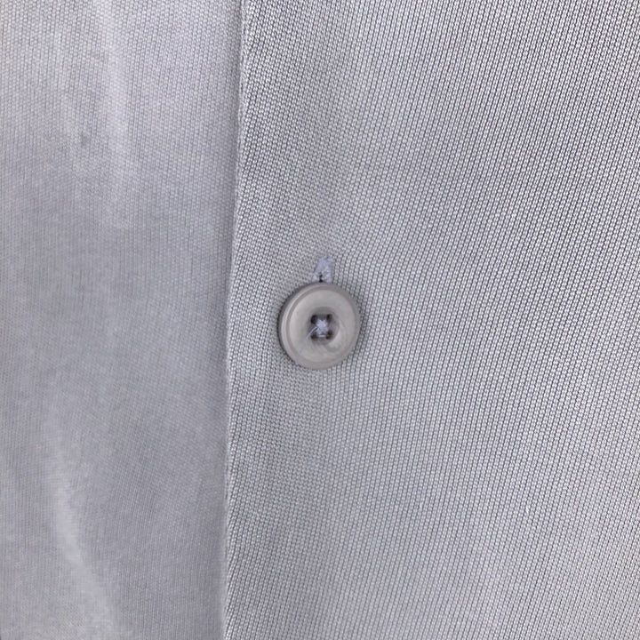 Toscano Two-Tone Short-Sleeve Open-Collar Silk Shirt, Boxy Fit, Men's Size XL (approx.) silk gray type Vintage Second Hand