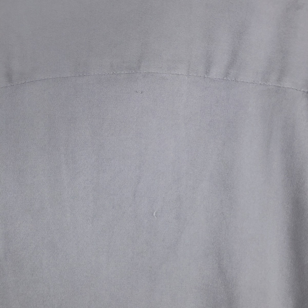 Toscano Two-Tone Short-Sleeve Open-Collar Silk Shirt, Boxy Fit, Men's Size XL (approx.) silk gray type Vintage Second Hand