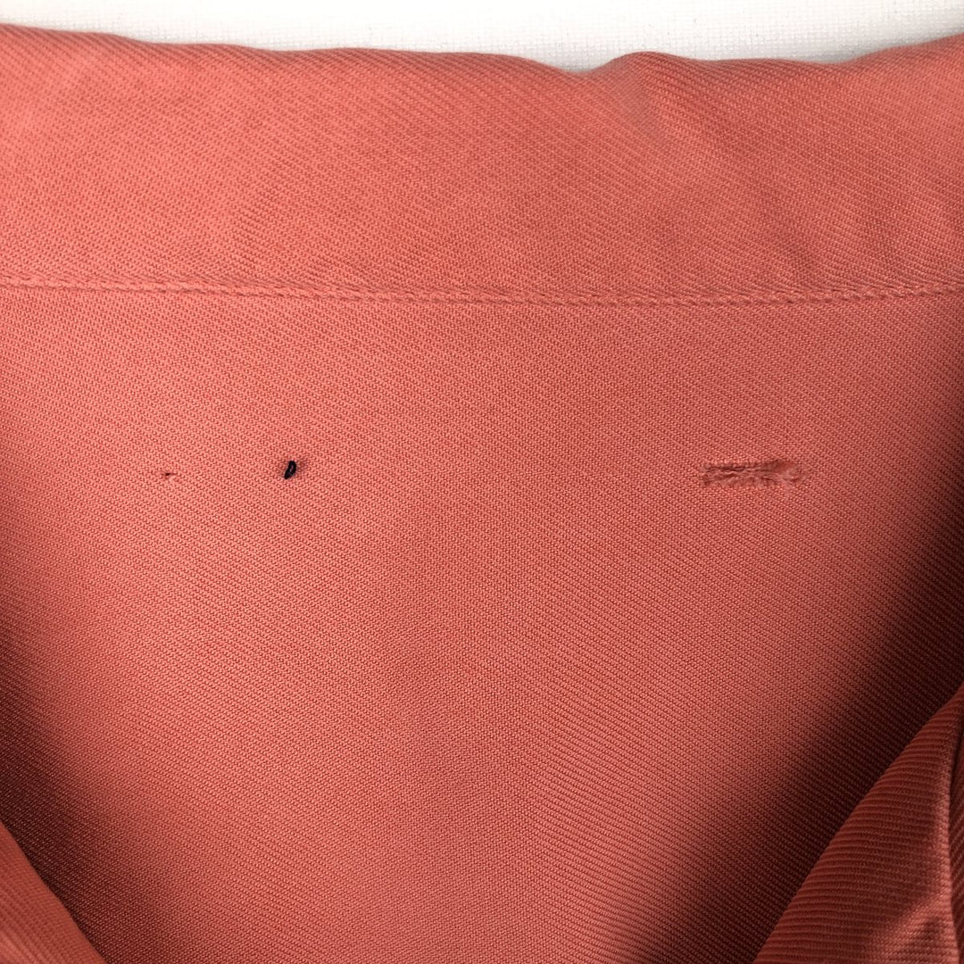 Two-tone short-sleeved open-collar box shirt, men's size L. unclear pink type Vintage Second Hand