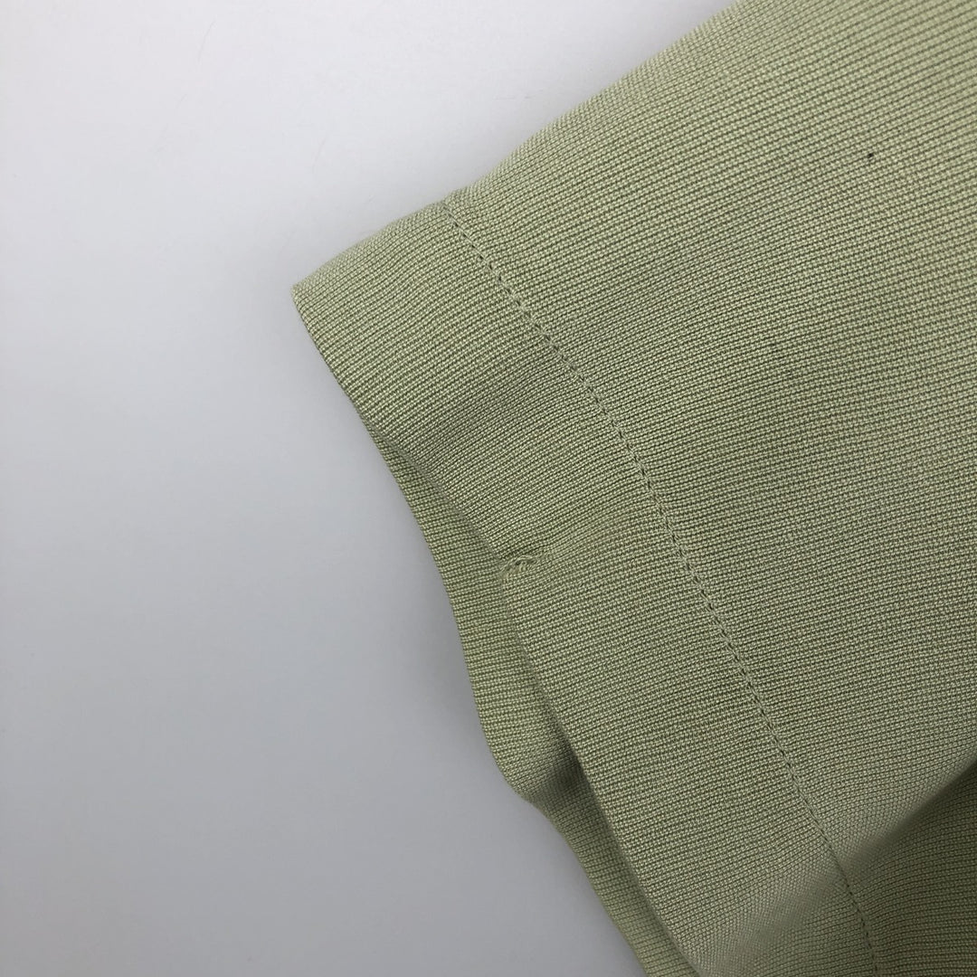 Vintage Silk Two-Tone Short Sleeve Open Collar Silk Shirt, Men's Size L silk Beige type Vintage Second Hand