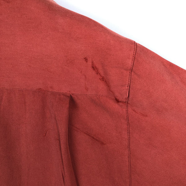 90'S Nat Nast Two-Tone Short-Sleeve Open-Collar Silk Shirt, Boxy Shirt, Men's Size M (Equivalent), Vintage silk red type Vintage Second Hand