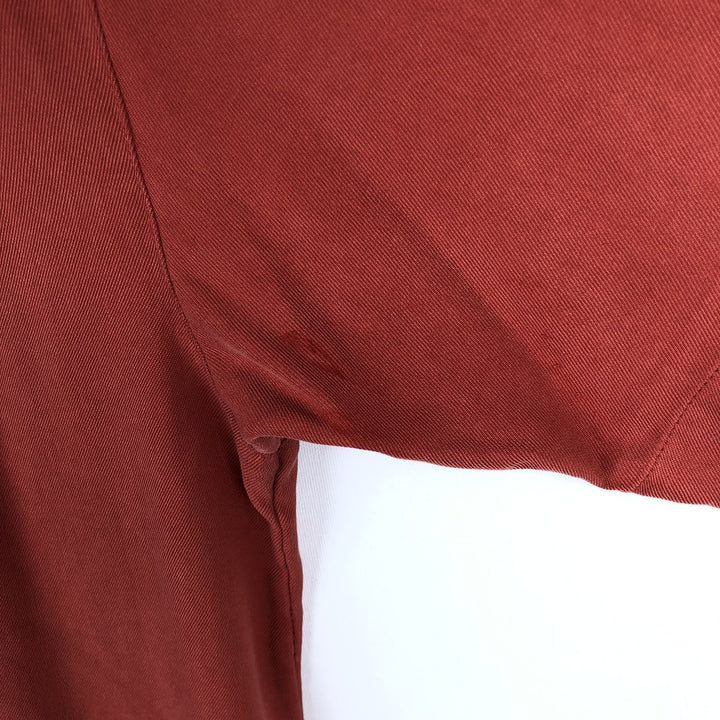90'S Nat Nast Two-Tone Short-Sleeve Open-Collar Silk Shirt, Boxy Shirt, Men's Size M (Equivalent), Vintage silk red type Vintage Second Hand