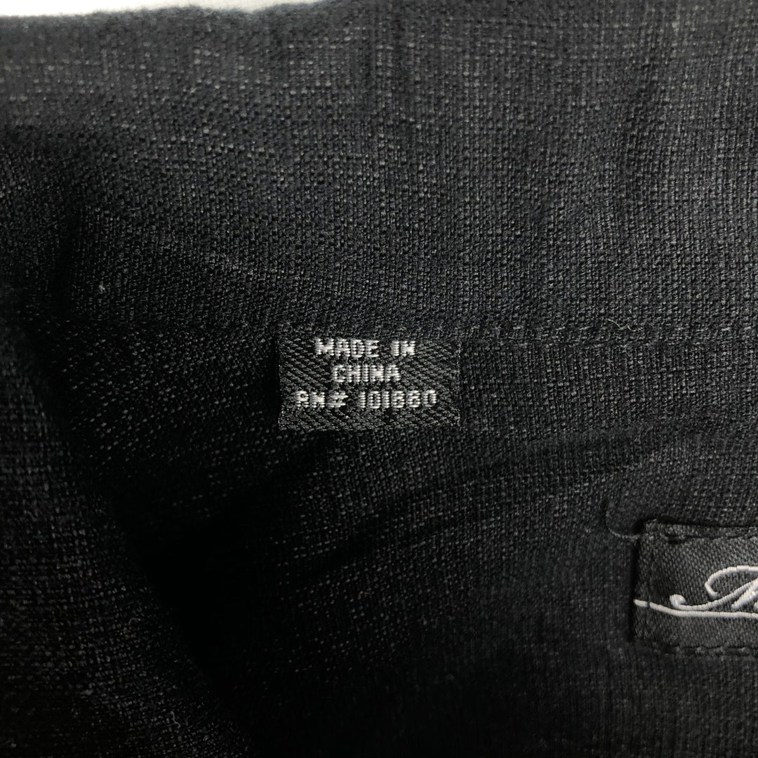 Milano Bay Two-Tone Short-Sleeve Open-Collar Rayon Shirt, Boxy Fit, Men's Size L (approx.) Rayon black type Vintage Second Hand