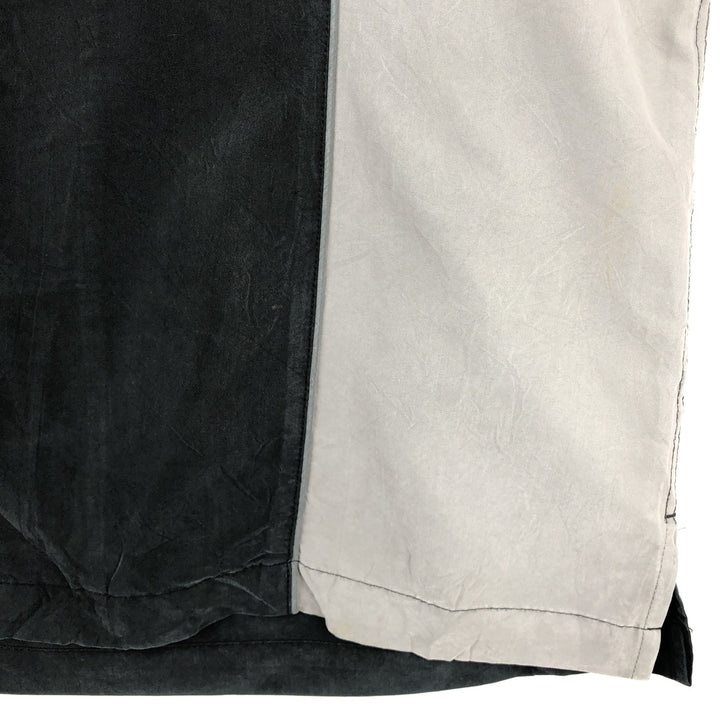 VIA EUROPA Two-tone Short-Sleeve Open-Collar Shirt, Boxy Shirt, Men's Size M (approx.) Modal black type Vintage Second Hand