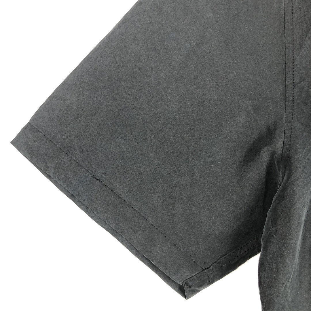 VIA EUROPA Two-tone Short-Sleeve Open-Collar Shirt, Boxy Shirt, Men's Size M (approx.) Modal black type Vintage Second Hand