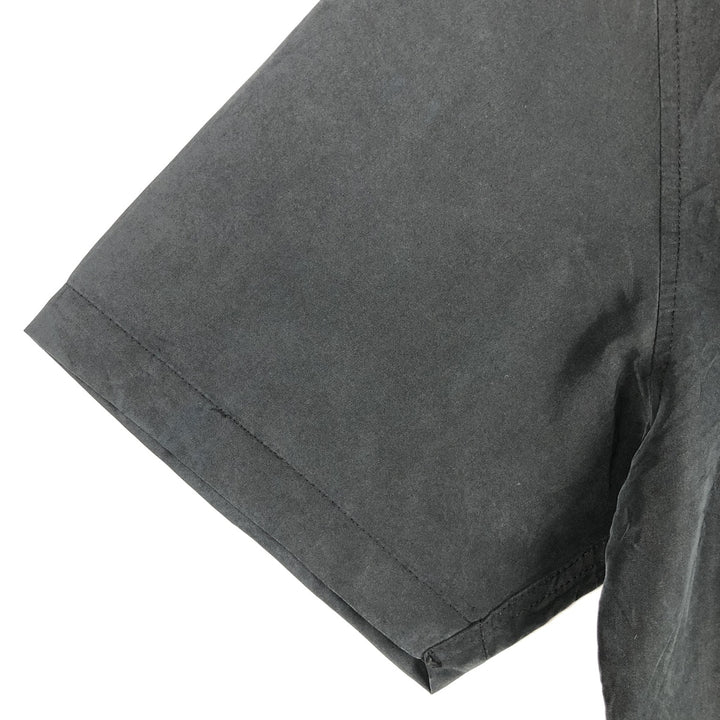 VIA EUROPA Two-tone Short-Sleeve Open-Collar Shirt, Boxy Shirt, Men's Size M (approx.) Modal black type Vintage Second Hand