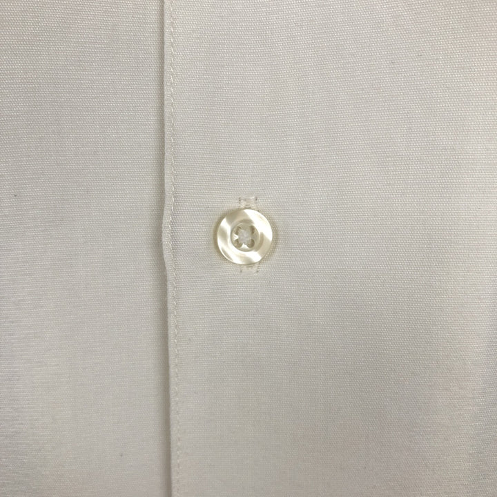 George Short-Sleeve Open-Collar Two-Tone Rayon x Polyester Box Shirt (Men's Size L) Rayon white type Vintage Second Hand