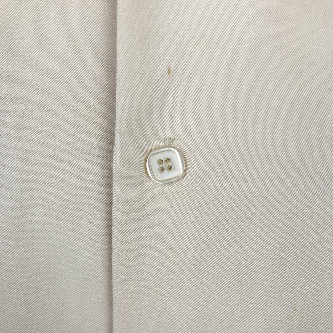 MARGAUX Two-Tone Short-Sleeve Open-Collar Silk Shirt, Boxy Fit, Men's Size XL (approx.) silk ivory Vintage Second Hand