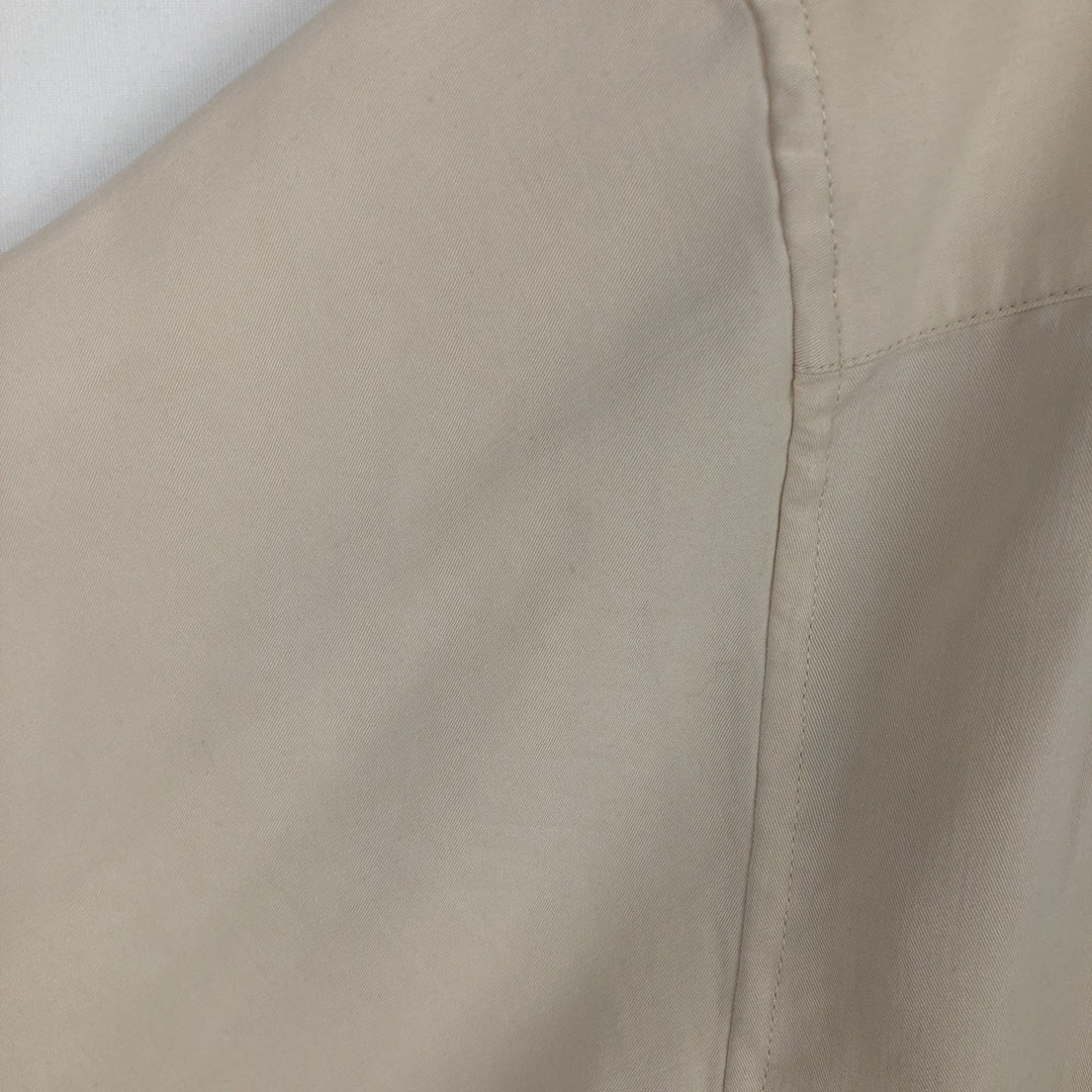 MARGAUX Two-Tone Short-Sleeve Open-Collar Silk Shirt, Boxy Fit, Men's Size XL (approx.) silk ivory Vintage Second Hand