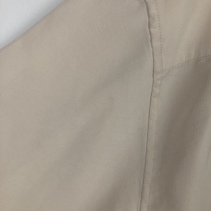 MARGAUX Two-Tone Short-Sleeve Open-Collar Silk Shirt, Boxy Fit, Men's Size XL (approx.) silk ivory Vintage Second Hand