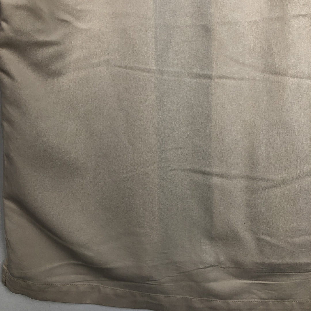 MARGAUX Two-Tone Short-Sleeve Open-Collar Silk Shirt, Boxy Fit, Men's Size XL (approx.) silk ivory Vintage Second Hand