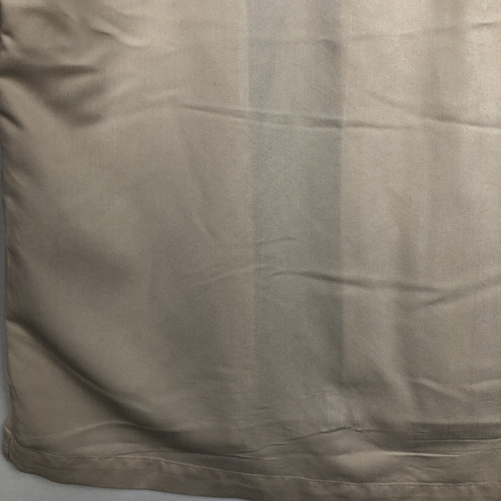 MARGAUX Two-Tone Short-Sleeve Open-Collar Silk Shirt, Boxy Fit, Men's Size XL (approx.) silk ivory Vintage Second Hand