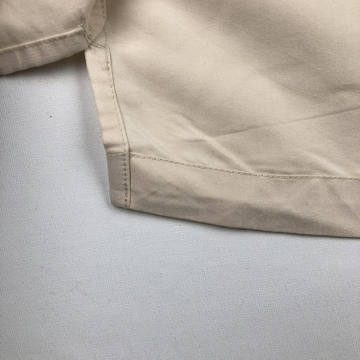 MARGAUX Two-Tone Short-Sleeve Open-Collar Silk Shirt, Boxy Fit, Men's Size XL (approx.) silk ivory Vintage Second Hand
