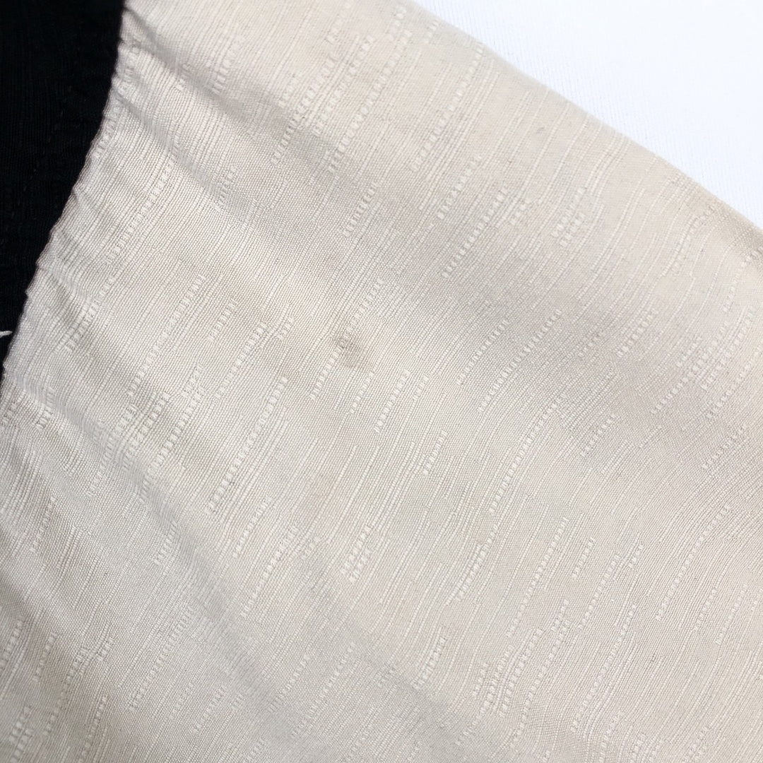 JOSEPH AND FEISS Two-tone Short-Sleeve Open-Collar Silk Shirt, Boxy Fit, Men's Size L silk black type Vintage Second Hand