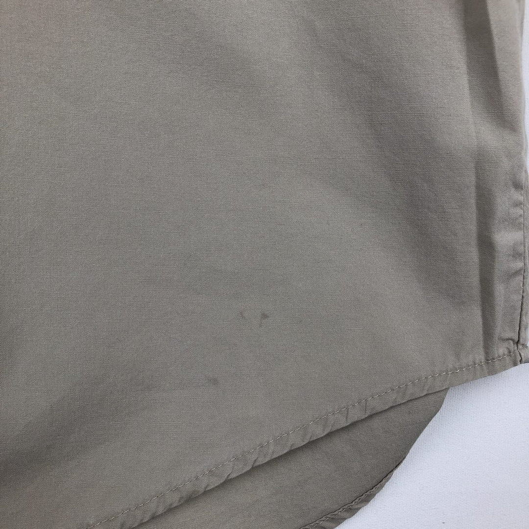 2000'S Columbia PFG Hidden Button-Down Short-Sleeve Fishing Shirt, Men's Size L (approx.) cotton Beige type Vintage Second Hand