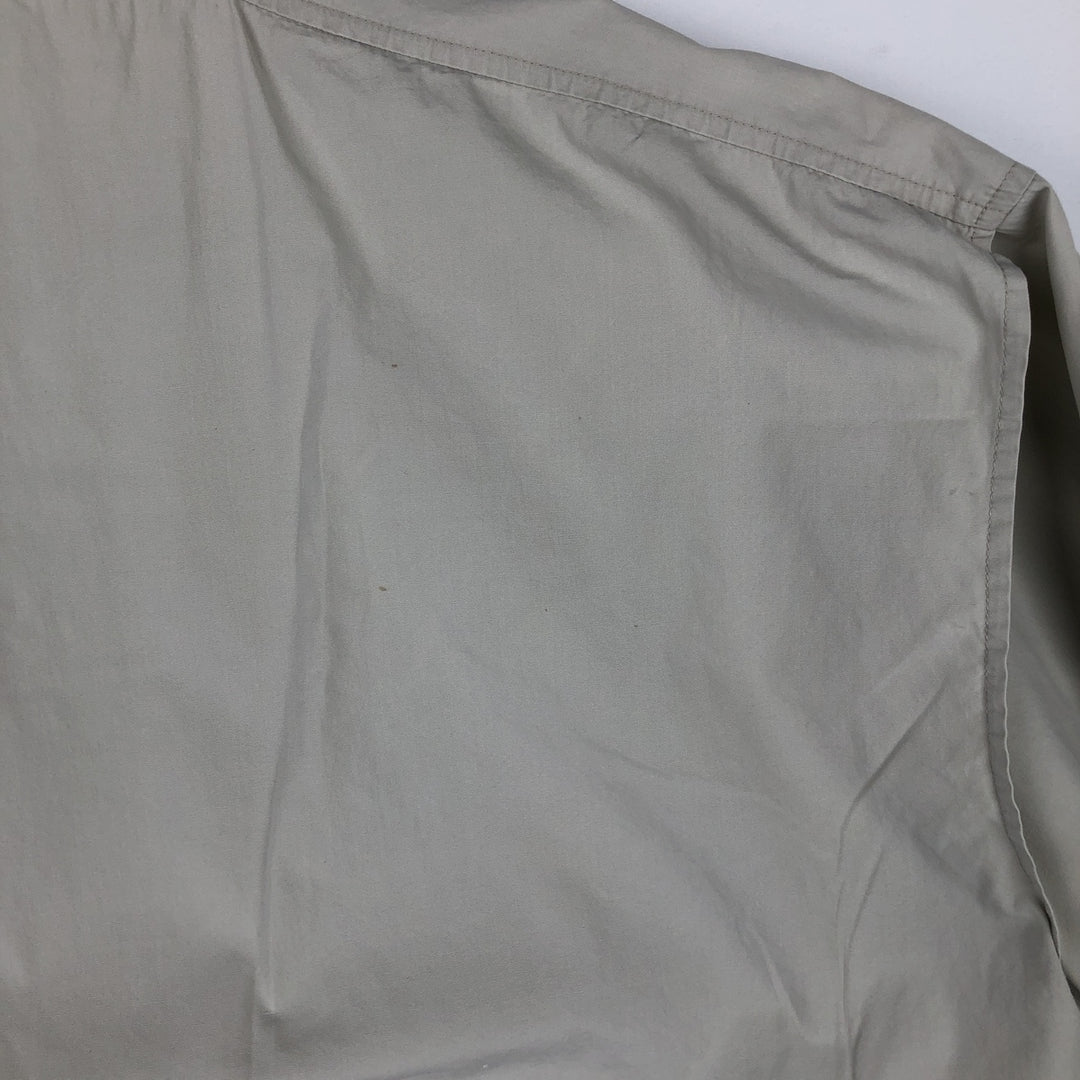 2000'S Columbia short-sleeved fishing shirt with hidden button-down collar, men's size XL equivalent. cotton Beige type Vintage Second Hand