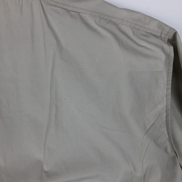 2000'S Columbia short-sleeved fishing shirt with hidden button-down collar, men's size XL equivalent. cotton Beige type Vintage Second Hand