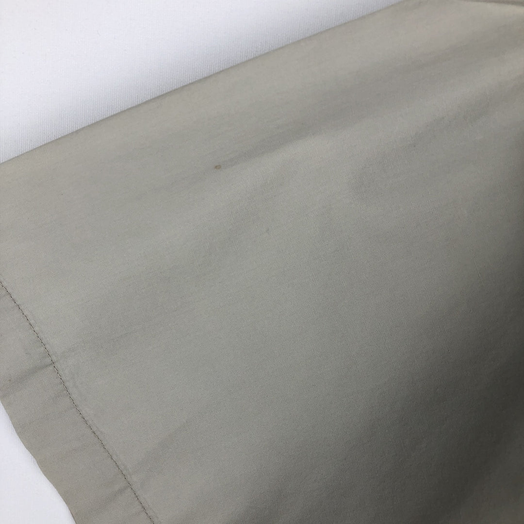 2000'S Columbia short-sleeved fishing shirt with hidden button-down collar, men's size XL equivalent. cotton Beige type Vintage Second Hand